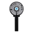 thumbnail image 1 of Ventilador de mano plegable Ventilador de refrigeración de verano con carga USB para acampar Senderismo Negro, 1 of 7
