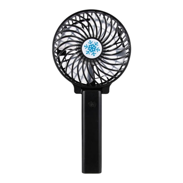 Ventilador de mano plegable Ventilador de refrigeración de verano con carga USB para acampar Senderismo (Negro)