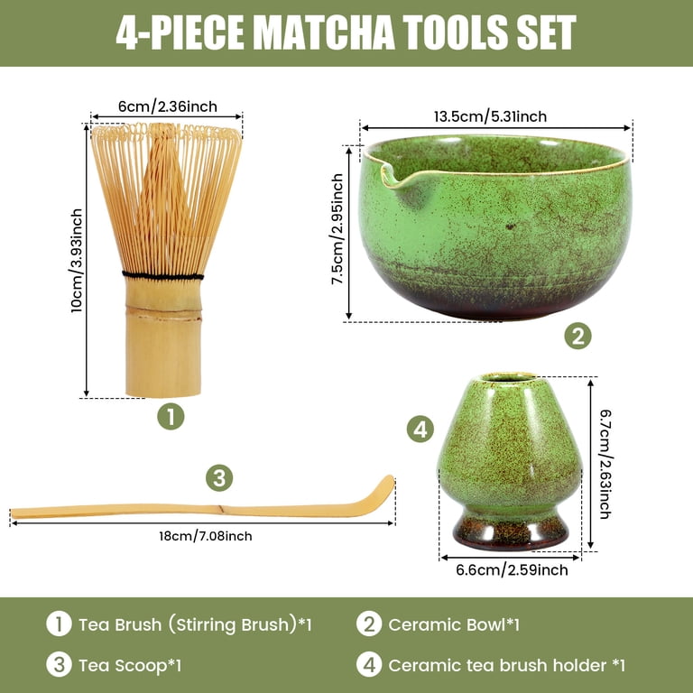 Unique Matcha Set – Ceremonial Grade Kit With 2 Dark Blue Bowls, Bamboo Whisk, Scoop & Accessories