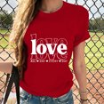 thumbnail image 5 of Erwazi Valentines Shirts for Women Short Sleeve T-Shirts Love Heart Cute Graphic Valentines Day Tops Crew Neck Holiday Tees Red, 5 of 7