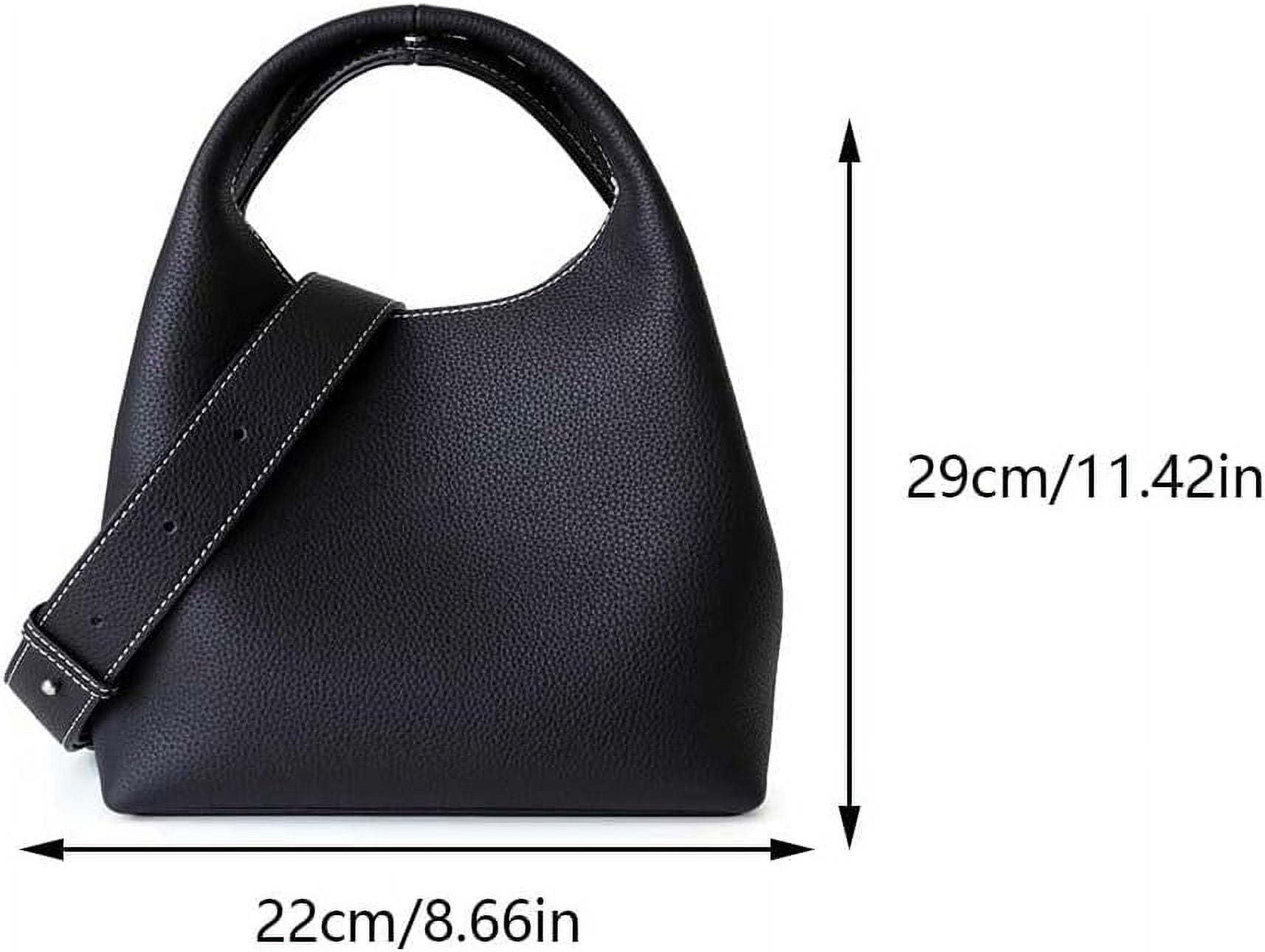 Municipal Small Genuine Leather Crossbody Bags Hobo Purse for Women Shoulder Bucket Bag Luxury Designer Handbag Satchels