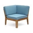 thumbnail image 6 of GDF Studio Parma Outdoor 5-Seater Acacia Wood Sectional Sofa Set, Blue, 6 of 13