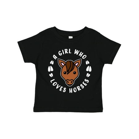 

Inktastic A Girl Who Loves Horses Gift Toddler Boy or Toddler Girl T-Shirt