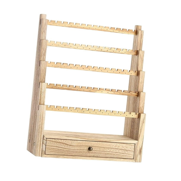 Organizador de Joyas Hecho a Mano, 5 Capas, Decoración de Madera, Pendiente, , Colgador, Exhibición para Collares, Pendientes, Pulseras Y Anillo Baoblaze Soporte de exhibición de joyería