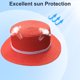 thumbnail image 4 of Sombrero de ala ancha y plana con parte superior de perla para mujer, de circunferencia de 56 a 58 cm, sombrero para el sol, plegable, para exteriores, para verano, 4 of 5