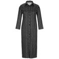 thumbnail image 4 of JUNWELL Chemises à Manches Longues pour Femmes, Robe Longue à Boutons, Col en V, Imprimé, Robe Maxi Décontractée, Ample, avec Poches, 4 of 6