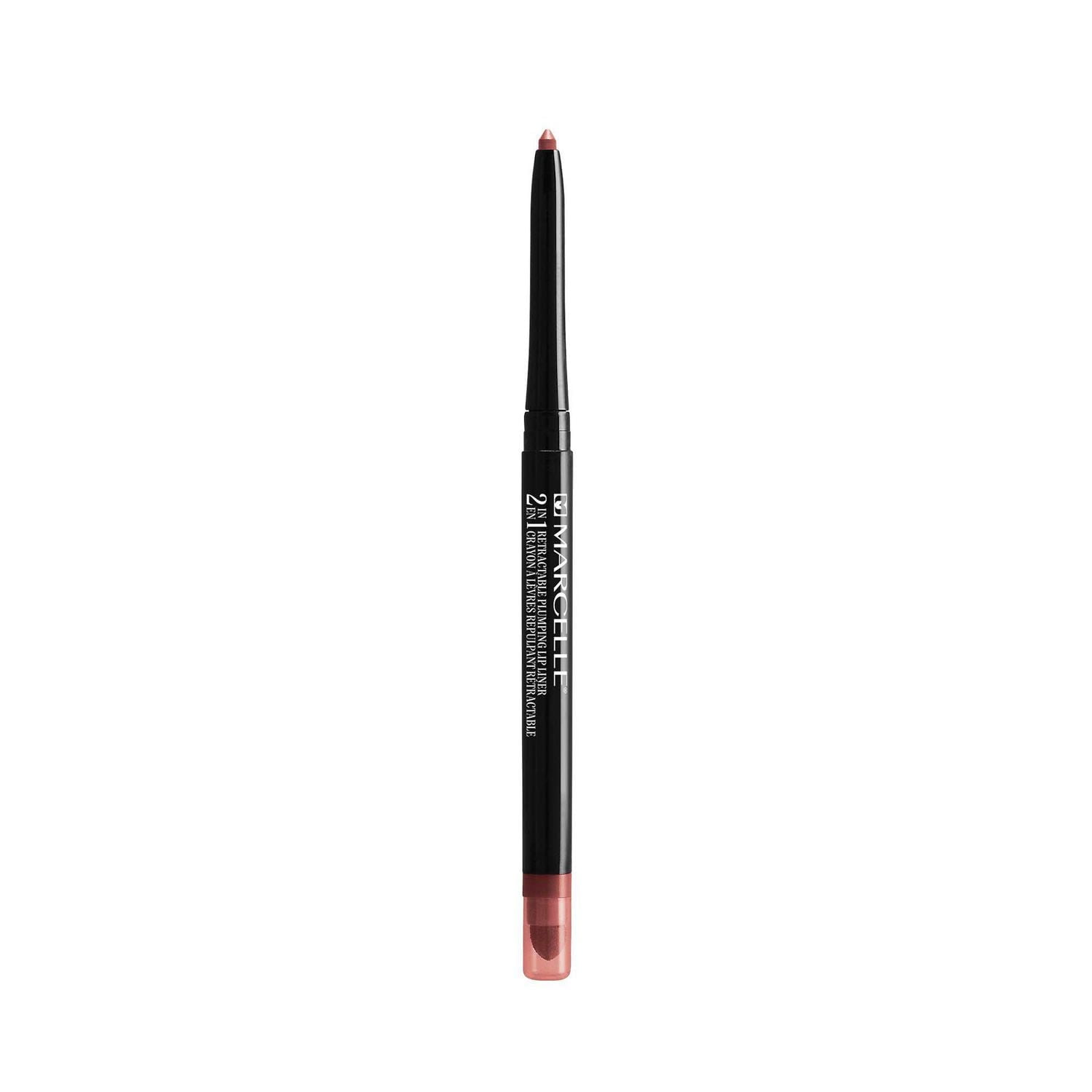 Marcelle 2-in-1 Retractable Plumping Lip Liner, Brown Nude, A creamy, volumizing lip liner