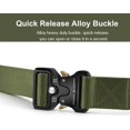 thumbnail image 2 of HSHDLDF 2 Pack Tactical Belt Nylon Belt Military Style Webbing Riggers Web Belt Heavy-Duty Quick-Release Metal Buckle Belt for Men, 2 of 6