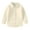Beige, variant on Kids Long Sleeve Button Down Shirt Boys Girls Solid Color Pocket Casual Daily Uniform Style Comfortable Breathable Polyester Top Ages 6M-8Y