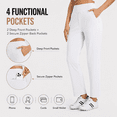 thumbnail image 4 of MASKERT Women's Stretchy Casual Pants, High Waisted Ankle Pants with 4 Pockets, Lightweight Travel Work Pants for Women, Business Casual Pants for Office and Golf, 4 of 11
