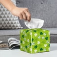 thumbnail image 6 of Gukieu St. Patrick's day Print Leather Tissue Box, PVC Waterproof Velcro Opening and Closing Square Tissue Box Holder, Suitable for Home and Office Decoration, 6 of 7