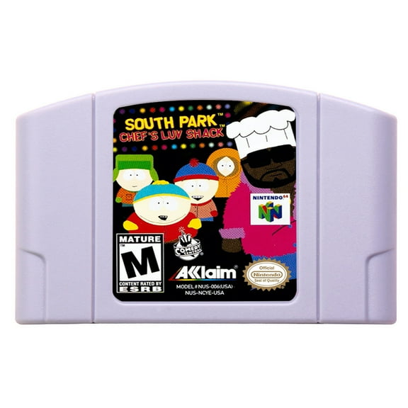 Video Games Compatible for the n64 console, replacement cartridge for South Park - Chef's Luv Shack NTSC