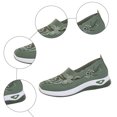 thumbnail image 4 of Rokment Womens Butterfly Embroidered Ortho Walking Shoes Ethnic Retro Casual Knit Comfortable Arch Support Platform Wedge Slip on Driving Nursing Loafers Tennis Non Slip Work Sneakers Green Size 8, 4 of 7