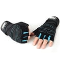 thumbnail image 2 of Guantes Deportivos ANGGREK Nylon Robusto Medio Dedo para Moto Levantamiento de pesas Azul Claro, 2 of 8