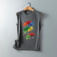thumbnail image 4 of Camiseta holgada sin mangas con cuello redondo y estampado de flores informales de verano para mujer Pompotops  lopia994198, 4 of 5