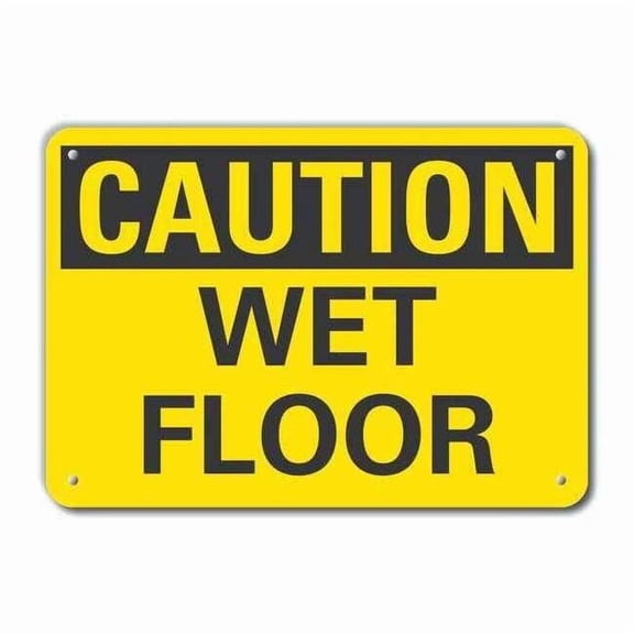 Lyle Rflctv Wet Floor Caut Sign,10x14in,Alum LCU3-0208-RA_14x10