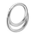 thumbnail image 3 of Titanium Hinged Segment Septum Clicker Hoop Ring 16 Gauge Double Line, 3 of 6
