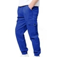 thumbnail image 2 of CPNG Boys Daily Fashion Cargo Pants Elastic High Waist Slim Fit Multi-Pocket Cargo Sweatpants Casual Jogger(Blue,9-10 Years), 2 of 8