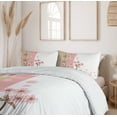 thumbnail image 5 of Ambesonne Japanese Duvet Cover Sets, Romantic Sakura Blooms, 2-Queen, Sand Brown Pale Pink, 5 of 6