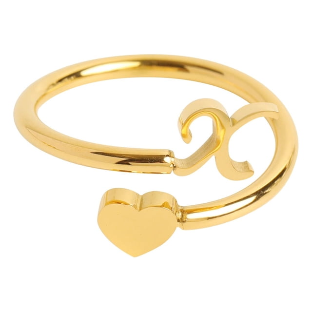Bague Cœur Initiale pour Ma Petite-Fille, Bijou de Mode pour Elle