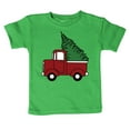 thumbnail image 6 of Spunky Stork Christmas Tree Wagon Car Truck Boys Organic Baby Kids Shirt, 6 of 9