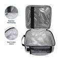 thumbnail image 3 of Insulated Square Lunch Bag with Side Mesh Pocket Fashion Lunch Box Reusable Lunch Tote 10.5" x9.5" x3.5" Snowy Winter Landscape, 3 of 6