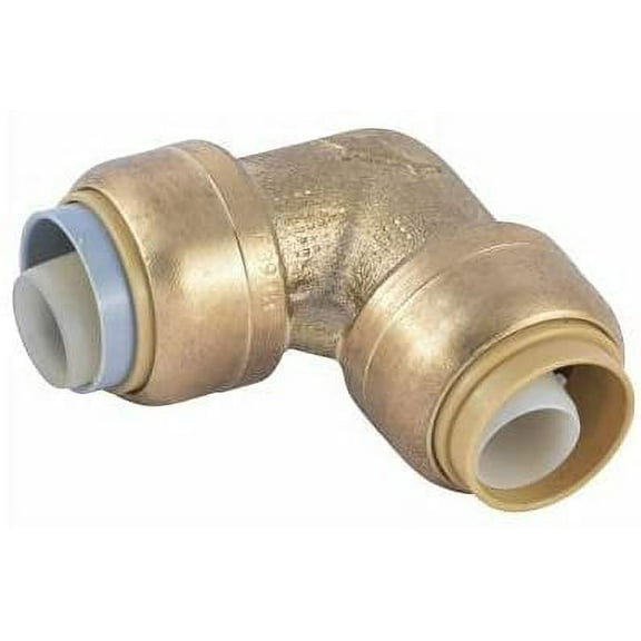 U4248LFA Brass Push Polybutylene Conversion Elbow Fitting, 90-Degree, 1/2-In. - Quantity 6