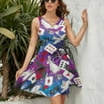 thumbnail image 3 of Alice Wonderland Cards Dress Summer Street Style Dresses Female Sleeveless Printed Sundress, 3 of 7