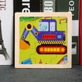 CieKen NinePiece Wooden Puzzle Cartoon Animal Car Wooden Puzzle