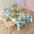 thumbnail image 3 of Pioneer Flower Floral Print Pattern Rectangle Tablecloth 60"x120", Waterproof Polyester Table Cloth, Wipeable Spillproof for Dining Camping Indoor Outdoor, 3 of 6