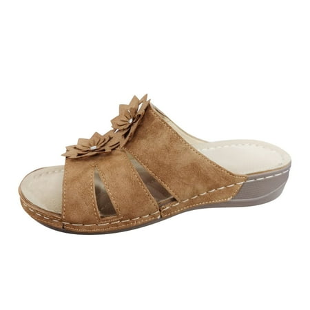 

Summer Womens Casual Shoes Breathable Thick Soled Wedges Leisure Sandals Strapped Sandals Women Heels Women s Wedge Sandals Size 6