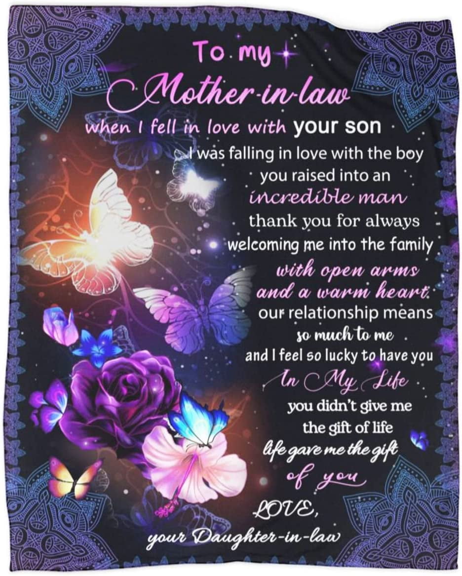 SPXUBZ To My Mother in Law Blanket Quilt for Mom Throw Blankets ,Mother