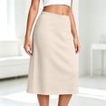 thumbnail image 2 of Women's Satin Half Skirt, Knee Length Underskirt for Dresses and Skirts Soft Lightweight Petticoat Liner, 2 of 4
