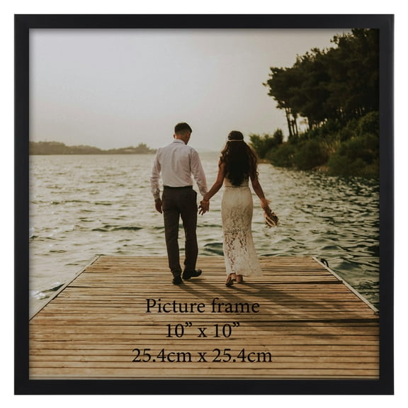 Black 10x10 Picture Frame（1 Pack）, Classic Picture Frames 10x10 for Tabletop Wall Vertical or Horizontal Display