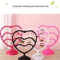 thumbnail image 2 of QualitChoice Ladies Heart-Shaped Earrings Organizer Storage Rack Desktop Hanging Display 3 Tier Jewelry Holder Showcase Packaging black 60 holes black 60 holes, 2 of 6