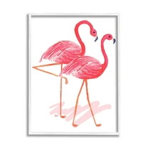 Stupell Industries Tropical Pink Flamingo Pair Bird Couple Minimal, 24 x 30, Design by Andi Metz