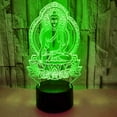 thumbnail image 3 of YSTIAN 3D Buddha Night Light Table Desk Optical Illusion Lamps 16 Color Changing Lights LED Table Lamp Xmas Home Love Birthday Children Kids Decor Toy Gift, 3 of 5