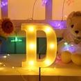 thumbnail image 1 of Bombilla 3D 26 letras alfabeto LED marquesina señal luz interior pared colgar noche lámpara (D Wdftyju Para estrenar, 1 of 5
