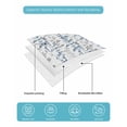 thumbnail image 4 of Quilt King Size Bedding Set, Navy Blue Grey Botanical Reversible Summer Quilt 3 Pieces, Spring Floral Summer Farmhouse Lightweight Bedspreads Coverlets with 2 Pillow Shams for All Seasons, 4 of 5
