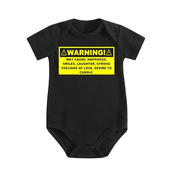 Funny Warning Baby Bodysuit - Cute One-Piece Romper for Infant Boys Or Girls, Baby Shower Gift Black-style 0-3M