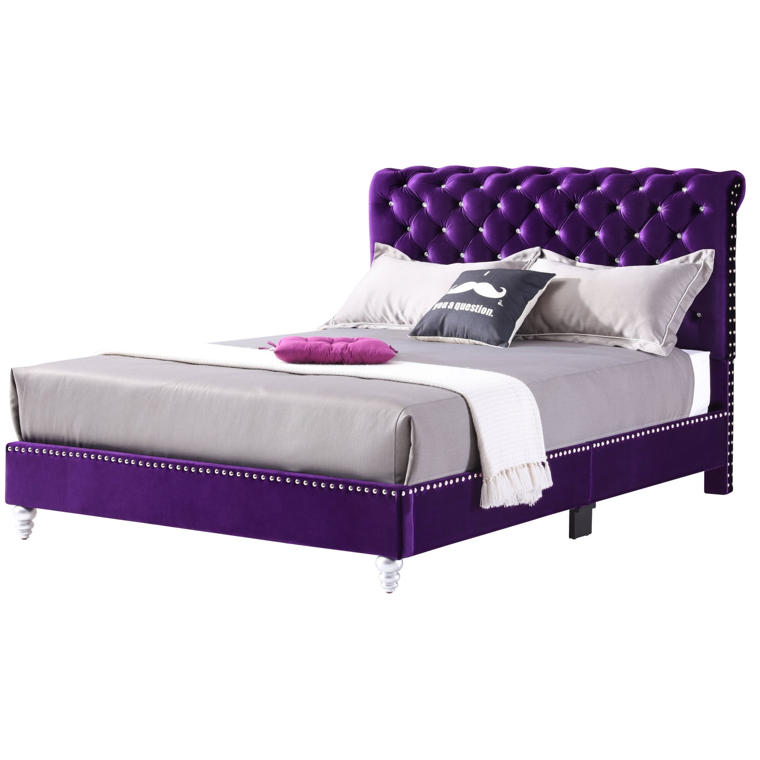 Purple king bed sales frame