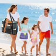 thumbnail image 2 of Mesh Beach Bag, Extra Large Beach Tote with Zipper Pocket Pool Bag for Cruise/Swim/Vacation Essentials, 2 of 7
