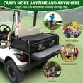 thumbnail image 6 of Golf Cart Rear Storage Bag for 4 Passenger EZGO, , Yamaha Golf Carts, 900D Water-Repellent No Drilling Grocery Shopping  Box with Secure Net and Adjustable Straps for 2+2 Seat, 6 of 7