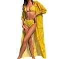 thumbnail image 2 of Aloohaidyvio Swimsuits for Women ,Womens Summer 3-Piece Swimsuit Mesh Cover-Up + Beach High Waist Bikini Swimsuit Set,New Swimwear, 2 of 6