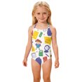 thumbnail image 2 of CCRFTGI Girls Swimsuit 10-12 Summer One Piece Beach Swimwear Cute School Bag Pencil Bikini Sets Swimming Girls Fashion Bathing Suits for Kids Blue 9-10 Years, 2 of 8