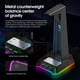 thumbnail image 4 of ONIKUMA ST-2 Auriculares Soporte RGB desmontable 3 puertos USB Conector de audio Multi-Moders Auriculares Soportes Accesorios con Base Negro Inevent EL006219-01B, 4 of 7