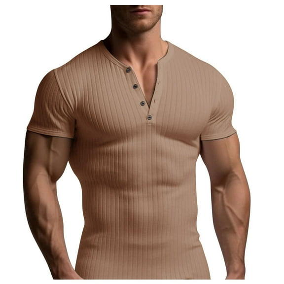 Men Blouses Large T Shirt Men Mens Fashion Trends Deep Pocket Chicken Shirts Short Sleeve Shirt Casual 100 Sleeve Summer Short Striped Tee Thin Tees Long Shirts for Fitted Mens Khaki XL