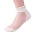 thumbnail image 2 of MSJUHEG No Show Socks Womens,Lace Socks,Womens Socks,Footies Socks for Women,Flat Socks,Ballerina Socks Lace Socks Short Stockings Splice Socks Boat Socks White 1 One Size, 2 of 4