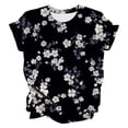 thumbnail image 4 of MEICHEN Women's Fashionable Printed T Shirt Casual Round Neck Short Sleeved Blouse Summer Women's Top, 4 of 4