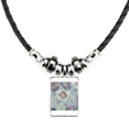 thumbnail image 1 of dibujo de planta de flor arte gris collar a mano colgante de cuerda de cuero Unbranded M, 1 of 3